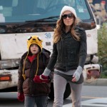 Sarah Jessica Parker and son James Broderick in New York, NY this morning December 9th, 2011.