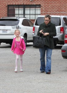 Ben Affleck and his wife Jennifer Garner are seen leaving the Bel Air Hotel after having lunch with their daughters Violet Anne and Seraphina in Los Angeles. After lunch Jennifer takes Violet to dance class.