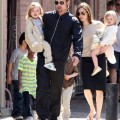 Brad Pitt & Angelina Jolie Holding Knox & Vievienne
