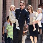 Brad Pitt & Angelina Jolie Holding Knox & Vievienne