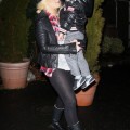 Christina Aguilera Has Dinner With Son Max