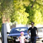Tobey Maguire Takes Ruby For A Bike Ride Tobey Maguire Takes Ruby For A Bike Ride