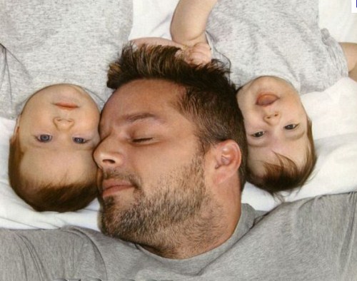 Ricky Martin And Twins