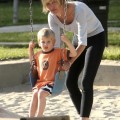 Sharon Stone & Son Roan At A Park In Beverly Hills