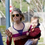 Ali Larter takes her adorable baby son Teddy to the park to play on the swings and in the sandbox 01-03-2012 Ali Larter takes her adorable baby son Teddy to the park to play on the swings and in the sandbox 01-03-2012