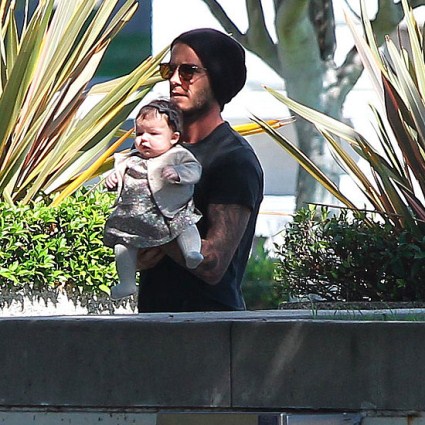 David Beckham And His Little Princess