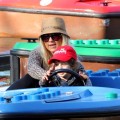 Christina Aguilera, along with her boyfriend Matthew Rutler, take her son Max to Legoland for his birthday.