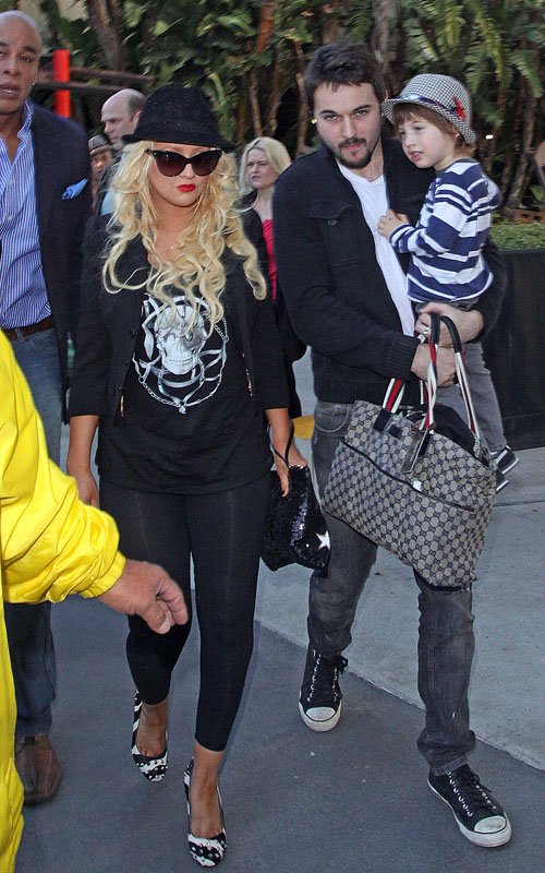 Christina Aguilera and Boyfriend Matthew Rutler Take Max Bratman to the Immortal World Tour by Cirque du Soleil (January 29)