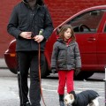 Hugh Jackman and Ava Out Walking the Dog