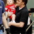 Jay Mohr gets a visit from his family on the set of his upcoming film "The Incredible Burt Wonderstone"
