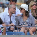 Saturday September 10 2011. A pregnant Keri Russell and husband Shane Deary attend the US Open at the Billie Jean King Tennis Center in New York.