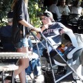 Kimberly Stewart and baby Delilah Del Toro having lunch in LA (December 2)