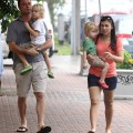 Liev Schreiber and his sons Alexander and Samuel In Sydney