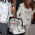 Mariah Carey and husband Nick Cannon with their twins Moroccan and Monroe in Aspen, CO (December 31)