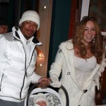 Mariah Carey and husband Nick Cannon with their twins Moroccan and Monroe in Aspen, CO (December 31)