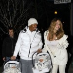 Mariah Carey and husband Nick Cannon with their twins Moroccan and Monroe in Aspen, CO (December 31)