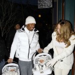 Mariah Carey and husband Nick Cannon with their twins Moroccan and Monroe in Aspen, CO (December 31)