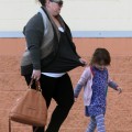 Melissa McCarthy took her daughter Vivian Falcone shopping at Michaels Arts & Crafts in Burbank, California on January 30, 2012.