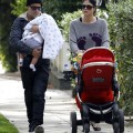 Selma Blair and her boyfriend Jason Bleick out for a walk with their son Arthur in West Hollywood, CA on January 22, 2012
