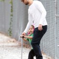 Tobey Maguire Hits The Park With His Family