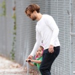 Tobey Maguire Hits The Park With His Family