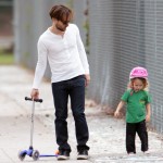 Tobey Maguire Hits The Park With His Family