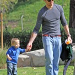Hayes MacArthur, husband of actress Ali Larter, enjoyed a day at the park with his son Theodore on February 19, 2012. Hayes MacArthur, husband of actress Ali Larter, enjoyed a day at the park with his son Theodore on February 19, 2012.