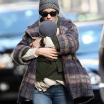 Sarah Jessica Parker picking up her twin Marion and Tabitha from school in New York City, NY on February 10, 2012.