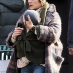 Sarah Jessica Parker picking up her twin Marion and Tabitha from school in New York City, NY on February 10, 2012.