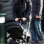 Sarah Jessica Parker picking up her twin Marion and Tabitha from school in New York City, NY on February 10, 2012.