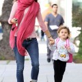 Alessandra Ambrosio picking up Anja from school in Santa Monica (February 14).
