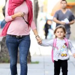 Alessandra Ambrosio picking up Anja from school in Santa Monica (February 14).