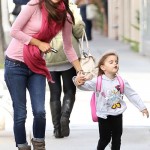 Alessandra Ambrosio picking up Anja from school in Santa Monica (February 14).