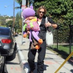 Model Gabriel Aubry picks up his daughter Nahla from school on February 8, 2012 in Los Angeles, CA. Nahla was barely visible behind the giant, purple stuffed animal she was carrying! Model Gabriel Aubry picks up his daughter Nahla from school on February 8, 2012 in Los Angeles, CA. Nahla was barely visible behind the giant, purple stuffed animal she was carrying!