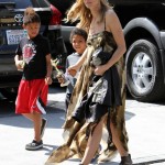 After leaving karate and ballet class Heidi Klum takes her kids Leni, Henry, Johan and Lou to a birthday party in Santa Monica, California on February 25, 2012. After leaving karate and ballet class Heidi Klum takes her kids Leni, Henry, Johan and Lou to a birthday party in Santa Monica, California on February 25, 2012.