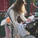 Jessica Alba and her husband Cash Warren play with their kids Honor and Haven at Coldwater Park on February 12, 2012 in Beverly Hills, CA. Jessica Alba and her husband Cash Warren play with their kids Honor and Haven at Coldwater Park on February 12, 2012 in Beverly Hills, CA.