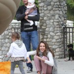 essica Alba and her husband Cash Warren play with their kids Honor and Haven at Coldwater Park on February 12, 2012 in Beverly Hills, CA. essica Alba and her husband Cash Warren play with their kids Honor and Haven at Coldwater Park on February 12, 2012 in Beverly Hills, CA.
