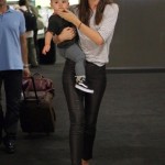 Model Miranda Kerr and her son Flynn Bloom catching a flight to Los Angeles in Sydney, Australia on February 28, 2012 Model Miranda Kerr and her son Flynn Bloom catching a flight to Los Angeles in Sydney, Australia on February 28, 2012