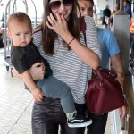 Model Miranda Kerr and her son Flynn Bloom catching a flight to Los Angeles in Sydney, Australia on February 28, 2012 Model Miranda Kerr and her son Flynn Bloom catching a flight to Los Angeles in Sydney, Australia on February 28, 2012