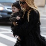 Designer Rachel Zoe arrived at her New York City, New York hotel with her son Skyler Morrison Berman on February 13, 2012.
