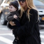 Designer Rachel Zoe arrived at her New York City, New York hotel with her son Skyler Morrison Berman on February 13, 2012.