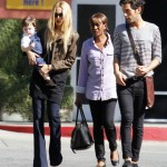 rachel Zoe and son Skyler grab a bite to eat with a friend at Hugo's Restaurant in Los Angeles, California on February 23, 2011.