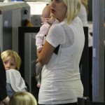 Tori Spelling and her family arrived at LAX airport in Los Angeles, California on February 12, 2012 ready to take flight out of town.
