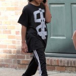 The Jolie-Pitt Kids Walk the Dog