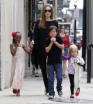Angelina Jolie With The Children