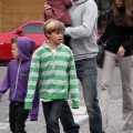 Soccer star David Beckman took his family out for lunch at Tsujitsa Artisan Noodles and then went shopping at the Black market store in los Angeles, California on March 17, 2012.