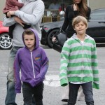 Soccer star David Beckman took his family out for lunch at Tsujitsa Artisan Noodles and then went shopping at the Black market store in los Angeles, California on March 17, 2012.