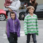 Soccer star David Beckman took his family out for lunch at Tsujitsa Artisan Noodles and then went shopping at the Black market store in los Angeles, California on March 17, 2012.