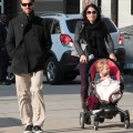 Reality star Bethenny Frankel and husband Jason Hoppy spotted out and about with their daughter Bryn in New York City, NY on March 17, 2012.