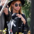 Beyonce Knowles took a stroll with her baby daughter Blue Ivy Carter strapped to her chest on March 12, 2012 through New York City, New York with her mother Tina Knowles.